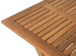 Beliani 2-Istuttava Bistrosetti Akaasia Vaalea Puu/Sininen Fiji Best