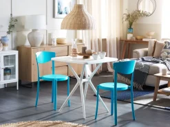 Beliani 2-Istuttava Bistrosetti Muovi Turkoosi/Valkoinen Sersale/Vieste Outlet