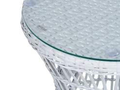 Beliani 2-Istuttava Bistrosetti Polyrottinki Luonnonvalkoinen Mesyna Sale