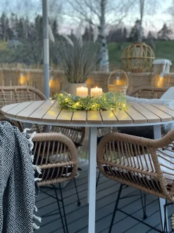 Beliani 2-Istuttava Bistrosetti Polyrottinki Luonnonvari Tropea Ii Flash Sale