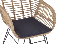 Beliani 2-Istuttava Bistrosetti Polyrottinki Luonnonvari Tropea Ii Flash Sale