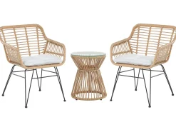 Beliani 2-Istuttava Bistrosetti Polyrottinki Luonnonvari Trestina New