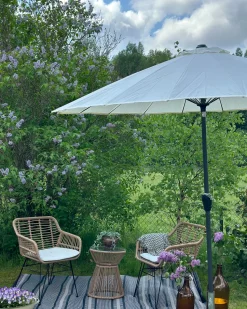 Beliani 2-Istuttava Bistrosetti Polyrottinki Luonnonvari Trestina New