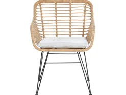 Beliani 2-Istuttava Bistrosetti Polyrottinki Luonnonvari Trestina New