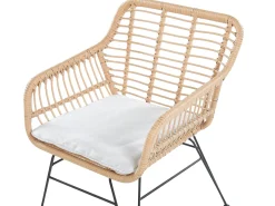 Beliani 2-Istuttava Bistrosetti Polyrottinki Luonnonvari Trestina New