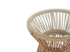 Beliani 2-Istuttava Bistrosetti Polyrottinki Luonnonvari Trestina New