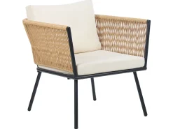 Beliani 2-Istuttava Bistrosetti Polyrottinki Luonnonvari Gargano Clearance