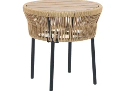 Beliani 2-Istuttava Bistrosetti Polyrottinki Luonnonvari Gargano Clearance