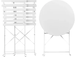 Beliani 2-Istuttava Bistrosetti Teras Valkoinen Fiori Store