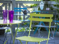 Beliani 2-Istuttava Bistrosetti Teras Limenvihrea Fiori Clearance