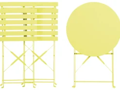 Beliani 2-Istuttava Bistrosetti Teras Limenvihrea Fiori Clearance