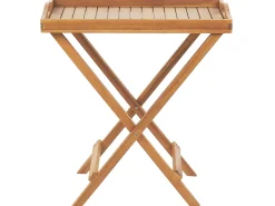 Beliani 2-Istuttava Bistrosetti Vaalea Akasiapuu Sininen Java Best