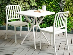 Beliani 2-Istuttava Bistrosetti Valkoinen Sersale Online