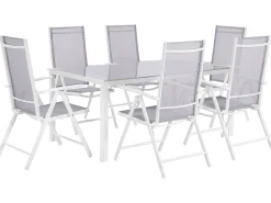Beliani 6-Istuttava Harmaa Alumiininen Ulkoruokailuryhma Catania Best