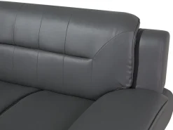 Beliani 2-Istuttava Harmaa Keinonahkainen Sohva Leira Flash Sale