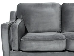 Beliani 3-Istuttava Harmaa Samettisohva Lokka Online