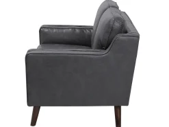 Beliani 2-Istuttava Harmaa Tekonahkainen Sohva Lokka Shop