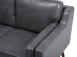 Beliani 2-Istuttava Harmaa Tekonahkainen Sohva Lokka Shop