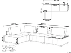 Beliani 4-Istuttava Kulmamoduulisohva Beige Tibro Online