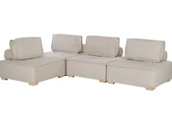 Beliani 4-Istuttava Kulmamoduulisohva Beige Tibro Online