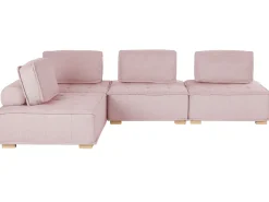 Beliani 4-Istuttava Kulmamoduulisohva Vaaleanpunainen Tibro Store