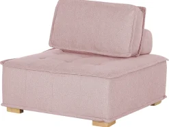 Beliani 4-Istuttava Kulmamoduulisohva Vaaleanpunainen Tibro Store