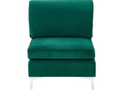 Beliani 6-Istuttava Kulmasohva Ja Rahi Sametti Oikeak. Vihrea Evja Cheap