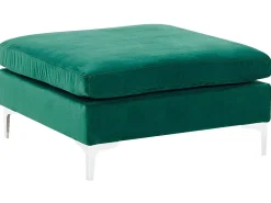 Beliani 4-Istuttava Kulmasohva Ja Rahi Sametti Oikeak. Vihrea Evja Hot