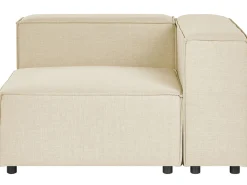 Beliani 2-Istuttava Kulmasohva Ja Rahi Pellava Oikeak. Beige Aprica Shop