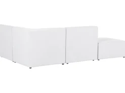 Beliani 3-Istuttava Kulmasohva Ja Rahi Vakosametti Vasenk. Luonnonvalkoinen Lemvig Hot