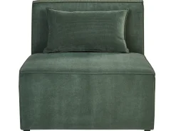 Beliani 3-Istuttava Kulmasohva Ja Rahi Vakosametti Vasenk. Tummanvihrea Lemvig Sale