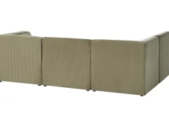 Beliani 4-Istuttava Kulmasohva Ja Rahi Vakosametti Oikeak. Tummanvihrea Lemvig Sale