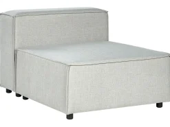 Beliani 3-Istuttava Kulmasohva Ja Rahi Pellava Oikeak. Vaaleanharmaa Aprica Store