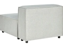 Beliani 3-Istuttava Kulmasohva Ja Rahi Pellava Oikeak. Vaaleanharmaa Aprica Store