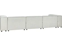 Beliani 3-Istuttava Kulmasohva Ja Rahi Pellava Oikeak. Vaaleanharmaa Aprica Store