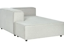 Beliani 3-Istuttava Kulmasohva Ja Rahi Pellava Oikeak. Vaaleanharmaa Aprica Store