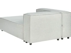 Beliani 3-Istuttava Kulmasohva Ja Rahi Pellava Oikeak. Vaaleanharmaa Aprica Store