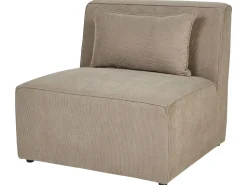 Beliani 3-Istuttava Kulmasohva Ja Rahi Vakosametti Oikeak. Ruskeanharmaa Lemvig Cheap