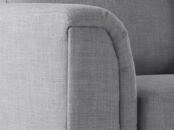 Beliani 5-Istuttava Kulmasohva Ja Rahi Kangas Vasenk. Vaaleanharmaa Oslo Clearance