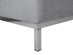 Beliani 5-Istuttava Kulmasohva Ja Rahi Kangas Vasenk. Vaaleanharmaa Oslo Clearance