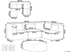 Beliani 4-Istuttava Kulmasohva Ja Rahi Vakosametti Vasenk. Ruskeanharmaa Lemvig Cheap