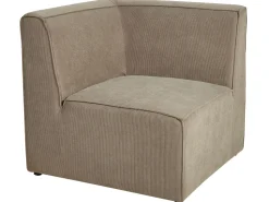 Beliani 4-Istuttava Kulmasohva Ja Rahi Vakosametti Vasenk. Ruskeanharmaa Lemvig Cheap