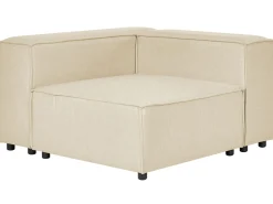 Beliani 2-Istuttava Kulmasohva Ja Rahi Pellava Vasenk. Beige Aprica Flash Sale