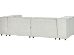 Beliani 2-Istuttava Kulmasohva Ja Rahi Pellava Vasenk. Vaaleanharmaa Aprica Flash Sale