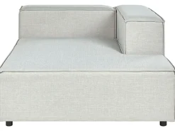 Beliani 2-Istuttava Kulmasohva Ja Rahi Pellava Vasenk. Vaaleanharmaa Aprica Flash Sale