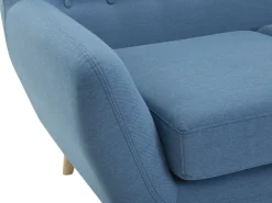 Beliani 3-Istuttava Kulmasohva Kangas Vasenk. Sininen Motala Outlet