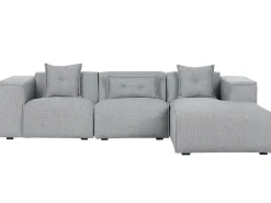 Beliani 3-Istuttava Kulmasohva Kangas Vasenk. Harmaa Dolva Online