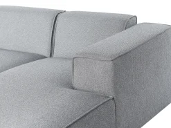 Beliani 3-Istuttava Kulmasohva Kangas Vasenk. Harmaa Dolva Online