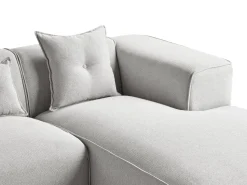 Beliani 3-Istuttava Kulmasohva Kangas Vasenk. Vaaleanharmaa Dolva Hot