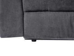 Beliani 5-Istuttava Kulmasohva Kangas Sahkosaadettava Usb-Portti Tummanharmaa Rokke Discount
